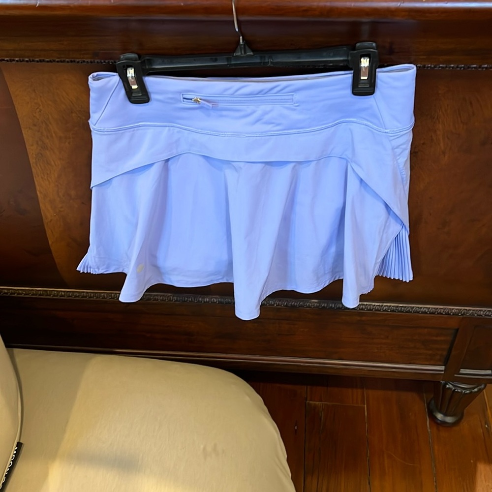 Lululemon Play Off Pleats Skirt Skort Size 8 Hydrangea Blue, EUC